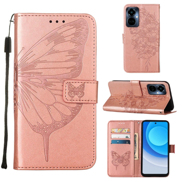 Embossed Butterfly Flip Leather Phone Case, For OnePlus 10T 5G Global, For Tecno Camon 19, For Tecno Camon 19 NEO, For Tecno Camon 19 Pro 5G, For Tecno POP 6, For Tecno Pova 3/LE7, For Tecno Spark 9 Pro/Spark 9T, For vivo S10e 5G/V23e 4G/V23E 5G/Y75 4G...