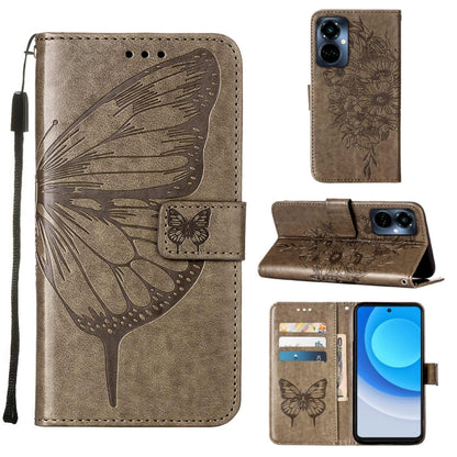Embossed Butterfly Flip Leather Phone Case, For OnePlus 10T 5G Global, For Tecno Camon 19, For Tecno Camon 19 NEO, For Tecno Camon 19 Pro 5G, For Tecno POP 6, For Tecno Pova 3/LE7, For Tecno Spark 9 Pro/Spark 9T, For vivo S10e 5G/V23e 4G/V23E 5G/Y75 4G...