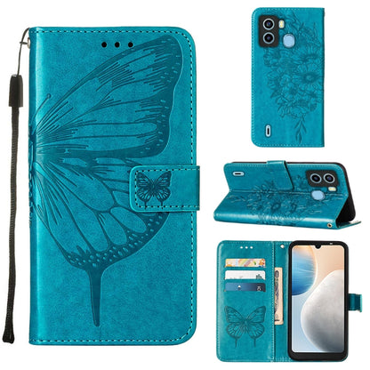 Embossed Butterfly Flip Leather Phone Case, For OnePlus 10T 5G Global, For Tecno Camon 19, For Tecno Camon 19 NEO, For Tecno Camon 19 Pro 5G, For Tecno POP 6, For Tecno Pova 3/LE7, For Tecno Spark 9 Pro/Spark 9T, For vivo S10e 5G/V23e 4G/V23E 5G/Y75 4G...