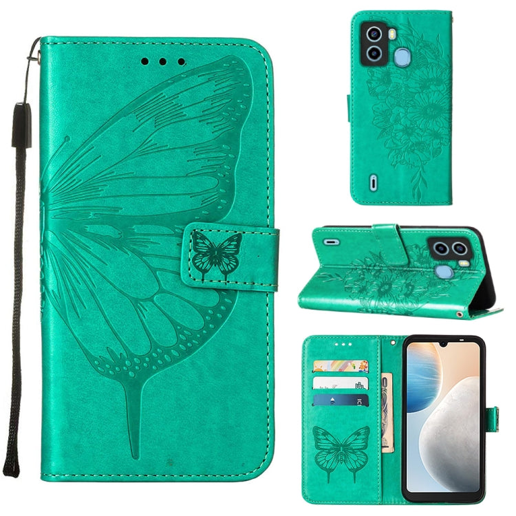 Embossed Butterfly Flip Leather Phone Case, For OnePlus 10T 5G Global, For Tecno Camon 19, For Tecno Camon 19 NEO, For Tecno Camon 19 Pro 5G, For Tecno POP 6, For Tecno Pova 3/LE7, For Tecno Spark 9 Pro/Spark 9T, For vivo S10e 5G/V23e 4G/V23E 5G/Y75 4G...