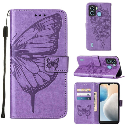 Embossed Butterfly Flip Leather Phone Case, For OnePlus 10T 5G Global, For Tecno Camon 19, For Tecno Camon 19 NEO, For Tecno Camon 19 Pro 5G, For Tecno POP 6, For Tecno Pova 3/LE7, For Tecno Spark 9 Pro/Spark 9T, For vivo S10e 5G/V23e 4G/V23E 5G/Y75 4G...
