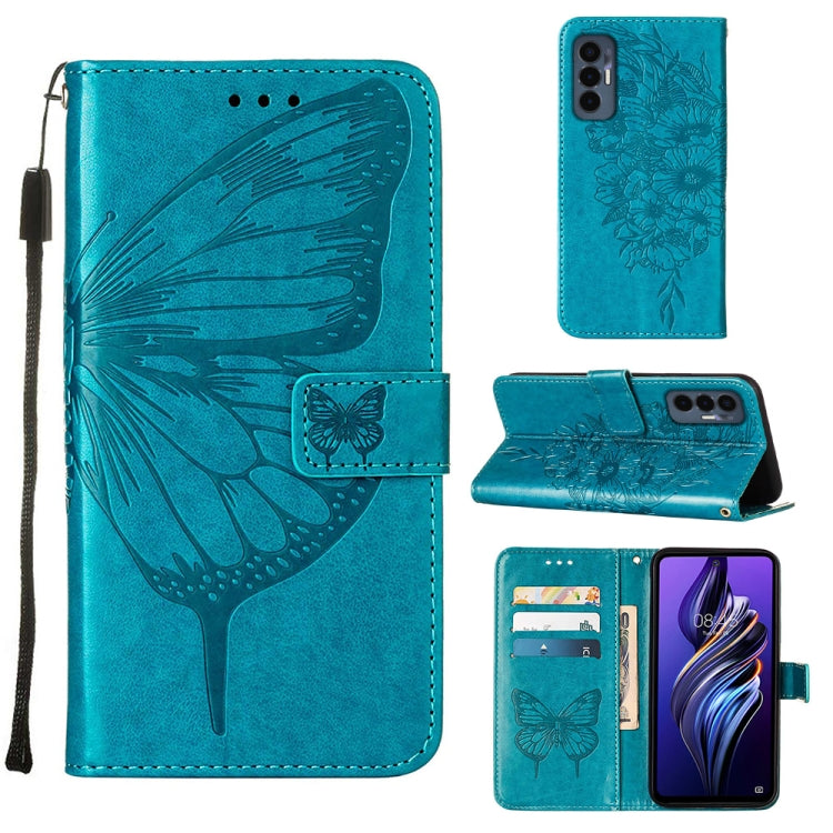 Embossed Butterfly Flip Leather Phone Case, For OnePlus 10T 5G Global, For Tecno Camon 19, For Tecno Camon 19 NEO, For Tecno Camon 19 Pro 5G, For Tecno POP 6, For Tecno Pova 3/LE7, For Tecno Spark 9 Pro/Spark 9T, For vivo S10e 5G/V23e 4G/V23E 5G/Y75 4G...