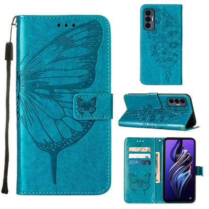 Embossed Butterfly Flip Leather Phone Case, For OnePlus 10T 5G Global, For Tecno Camon 19, For Tecno Camon 19 NEO, For Tecno Camon 19 Pro 5G, For Tecno POP 6, For Tecno Pova 3/LE7, For Tecno Spark 9 Pro/Spark 9T, For vivo S10e 5G/V23e 4G/V23E 5G/Y75 4G...