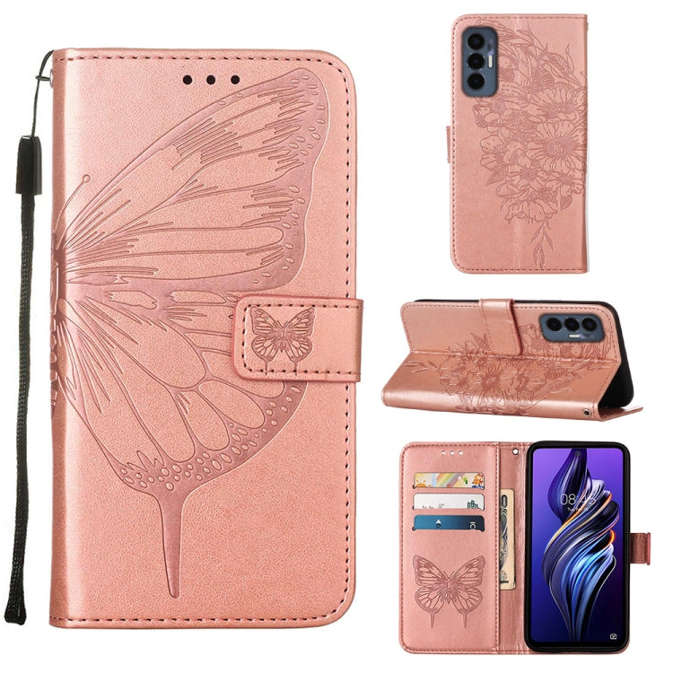 Embossed Butterfly Flip Leather Phone Case, For OnePlus 10T 5G Global, For Tecno Camon 19, For Tecno Camon 19 NEO, For Tecno Camon 19 Pro 5G, For Tecno POP 6, For Tecno Pova 3/LE7, For Tecno Spark 9 Pro/Spark 9T, For vivo S10e 5G/V23e 4G/V23E 5G/Y75 4G...