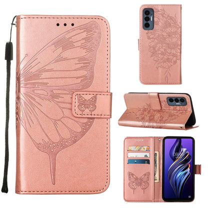 Embossed Butterfly Flip Leather Phone Case, For OnePlus 10T 5G Global, For Tecno Camon 19, For Tecno Camon 19 NEO, For Tecno Camon 19 Pro 5G, For Tecno POP 6, For Tecno Pova 3/LE7, For Tecno Spark 9 Pro/Spark 9T, For vivo S10e 5G/V23e 4G/V23E 5G/Y75 4G...