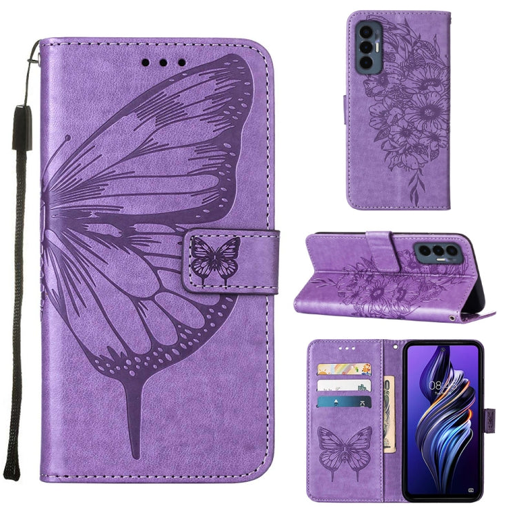 Embossed Butterfly Flip Leather Phone Case, For OnePlus 10T 5G Global, For Tecno Camon 19, For Tecno Camon 19 NEO, For Tecno Camon 19 Pro 5G, For Tecno POP 6, For Tecno Pova 3/LE7, For Tecno Spark 9 Pro/Spark 9T, For vivo S10e 5G/V23e 4G/V23E 5G/Y75 4G...