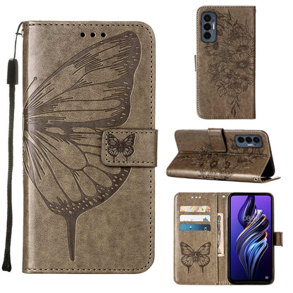 Embossed Butterfly Flip Leather Phone Case, For OnePlus 10T 5G Global, For Tecno Camon 19, For Tecno Camon 19 NEO, For Tecno Camon 19 Pro 5G, For Tecno POP 6, For Tecno Pova 3/LE7, For Tecno Spark 9 Pro/Spark 9T, For vivo S10e 5G/V23e 4G/V23E 5G/Y75 4G...