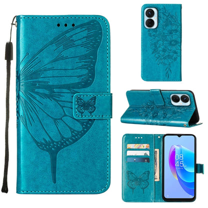 Embossed Butterfly Flip Leather Phone Case, For OnePlus 10T 5G Global, For Tecno Camon 19, For Tecno Camon 19 NEO, For Tecno Camon 19 Pro 5G, For Tecno POP 6, For Tecno Pova 3/LE7, For Tecno Spark 9 Pro/Spark 9T, For vivo S10e 5G/V23e 4G/V23E 5G/Y75 4G...