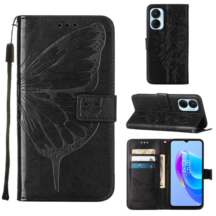 Embossed Butterfly Flip Leather Phone Case, For OnePlus 10T 5G Global, For Tecno Camon 19, For Tecno Camon 19 NEO, For Tecno Camon 19 Pro 5G, For Tecno POP 6, For Tecno Pova 3/LE7, For Tecno Spark 9 Pro/Spark 9T, For vivo S10e 5G/V23e 4G/V23E 5G/Y75 4G...
