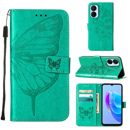 Embossed Butterfly Flip Leather Phone Case, For OnePlus 10T 5G Global, For Tecno Camon 19, For Tecno Camon 19 NEO, For Tecno Camon 19 Pro 5G, For Tecno POP 6, For Tecno Pova 3/LE7, For Tecno Spark 9 Pro/Spark 9T, For vivo S10e 5G/V23e 4G/V23E 5G/Y75 4G...