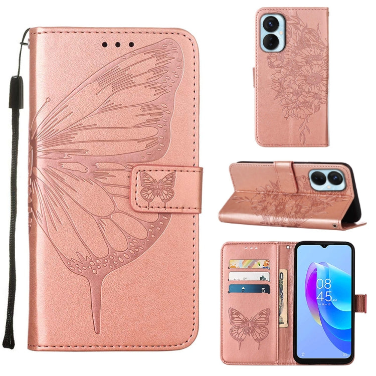 Embossed Butterfly Flip Leather Phone Case, For OnePlus 10T 5G Global, For Tecno Camon 19, For Tecno Camon 19 NEO, For Tecno Camon 19 Pro 5G, For Tecno POP 6, For Tecno Pova 3/LE7, For Tecno Spark 9 Pro/Spark 9T, For vivo S10e 5G/V23e 4G/V23E 5G/Y75 4G...