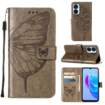 Embossed Butterfly Flip Leather Phone Case, For OnePlus 10T 5G Global, For Tecno Camon 19, For Tecno Camon 19 NEO, For Tecno Camon 19 Pro 5G, For Tecno POP 6, For Tecno Pova 3/LE7, For Tecno Spark 9 Pro/Spark 9T, For vivo S10e 5G/V23e 4G/V23E 5G/Y75 4G...