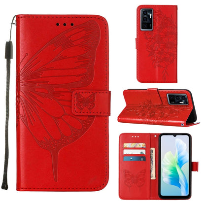 Embossed Butterfly Flip Leather Phone Case, For OnePlus 10T 5G Global, For Tecno Camon 19, For Tecno Camon 19 NEO, For Tecno Camon 19 Pro 5G, For Tecno POP 6, For Tecno Pova 3/LE7, For Tecno Spark 9 Pro/Spark 9T, For vivo S10e 5G/V23e 4G/V23E 5G/Y75 4G...