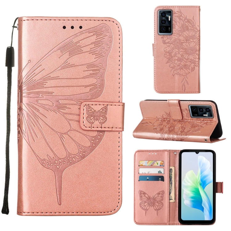 Embossed Butterfly Flip Leather Phone Case, For OnePlus 10T 5G Global, For Tecno Camon 19, For Tecno Camon 19 NEO, For Tecno Camon 19 Pro 5G, For Tecno POP 6, For Tecno Pova 3/LE7, For Tecno Spark 9 Pro/Spark 9T, For vivo S10e 5G/V23e 4G/V23E 5G/Y75 4G...