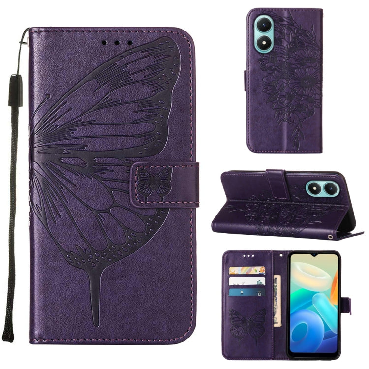 Embossed Butterfly Flip Leather Phone Case, For OnePlus 10T 5G Global, For Tecno Camon 19, For Tecno Camon 19 NEO, For Tecno Camon 19 Pro 5G, For Tecno POP 6, For Tecno Pova 3/LE7, For Tecno Spark 9 Pro/Spark 9T, For vivo S10e 5G/V23e 4G/V23E 5G/Y75 4G...