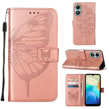 Embossed Butterfly Flip Leather Phone Case, For OnePlus 10T 5G Global, For Tecno Camon 19, For Tecno Camon 19 NEO, For Tecno Camon 19 Pro 5G, For Tecno POP 6, For Tecno Pova 3/LE7, For Tecno Spark 9 Pro/Spark 9T, For vivo S10e 5G/V23e 4G/V23E 5G/Y75 4G...