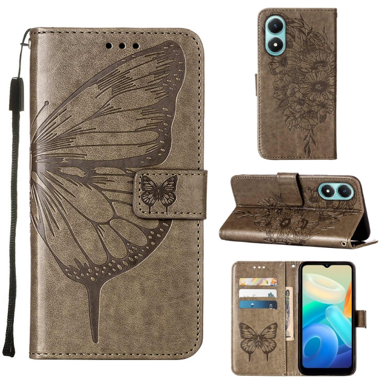 Embossed Butterfly Flip Leather Phone Case, For OnePlus 10T 5G Global, For Tecno Camon 19, For Tecno Camon 19 NEO, For Tecno Camon 19 Pro 5G, For Tecno POP 6, For Tecno Pova 3/LE7, For Tecno Spark 9 Pro/Spark 9T, For vivo S10e 5G/V23e 4G/V23E 5G/Y75 4G...
