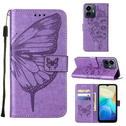 Embossed Butterfly Flip Leather Phone Case, For OnePlus 10T 5G Global, For Tecno Camon 19, For Tecno Camon 19 NEO, For Tecno Camon 19 Pro 5G, For Tecno POP 6, For Tecno Pova 3/LE7, For Tecno Spark 9 Pro/Spark 9T, For vivo S10e 5G/V23e 4G/V23E 5G/Y75 4G...