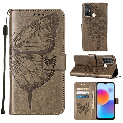 Embossed Butterfly Flip Leather Phone Case, For OnePlus 10T 5G Global, For Tecno Camon 19, For Tecno Camon 19 NEO, For Tecno Camon 19 Pro 5G, For Tecno POP 6, For Tecno Pova 3/LE7, For Tecno Spark 9 Pro/Spark 9T, For vivo S10e 5G/V23e 4G/V23E 5G/Y75 4G...