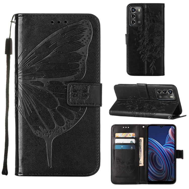 Embossed Butterfly Flip Leather Phone Case, For OnePlus 10T 5G Global, For Tecno Camon 19, For Tecno Camon 19 NEO, For Tecno Camon 19 Pro 5G, For Tecno POP 6, For Tecno Pova 3/LE7, For Tecno Spark 9 Pro/Spark 9T, For vivo S10e 5G/V23e 4G/V23E 5G/Y75 4G...