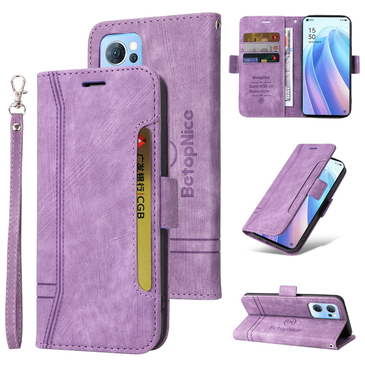 BETOPNICE Dual-side Buckle Leather Phone Case, For vivo S12, For Realme 9i / A96 4G / A76 4G / A36 4G, For OPPO Reno7 / F21 Pro, For Realme GT Neo2 5G CN Version, For vivo S12 Pro / V23 Pro 5G, For OPPO Reno 7 5G Global / Find X5 Lite, For vivo Y76 5G ...