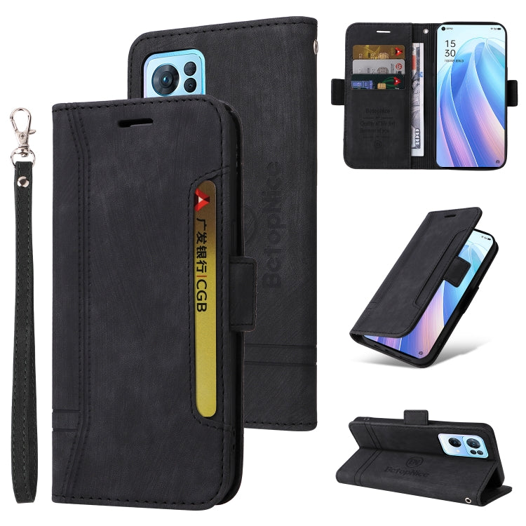 BETOPNICE Dual-side Buckle Leather Phone Case, For vivo S12, For Realme 9i / A96 4G / A76 4G / A36 4G, For OPPO Reno7 / F21 Pro, For Realme GT Neo2 5G CN Version, For vivo S12 Pro / V23 Pro 5G, For OPPO Reno 7 5G Global / Find X5 Lite, For vivo Y76 5G ...