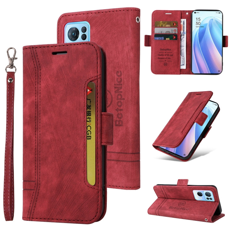 BETOPNICE Dual-side Buckle Leather Phone Case, For vivo S12, For Realme 9i / A96 4G / A76 4G / A36 4G, For OPPO Reno7 / F21 Pro, For Realme GT Neo2 5G CN Version, For vivo S12 Pro / V23 Pro 5G, For OPPO Reno 7 5G Global / Find X5 Lite, For vivo Y76 5G ...