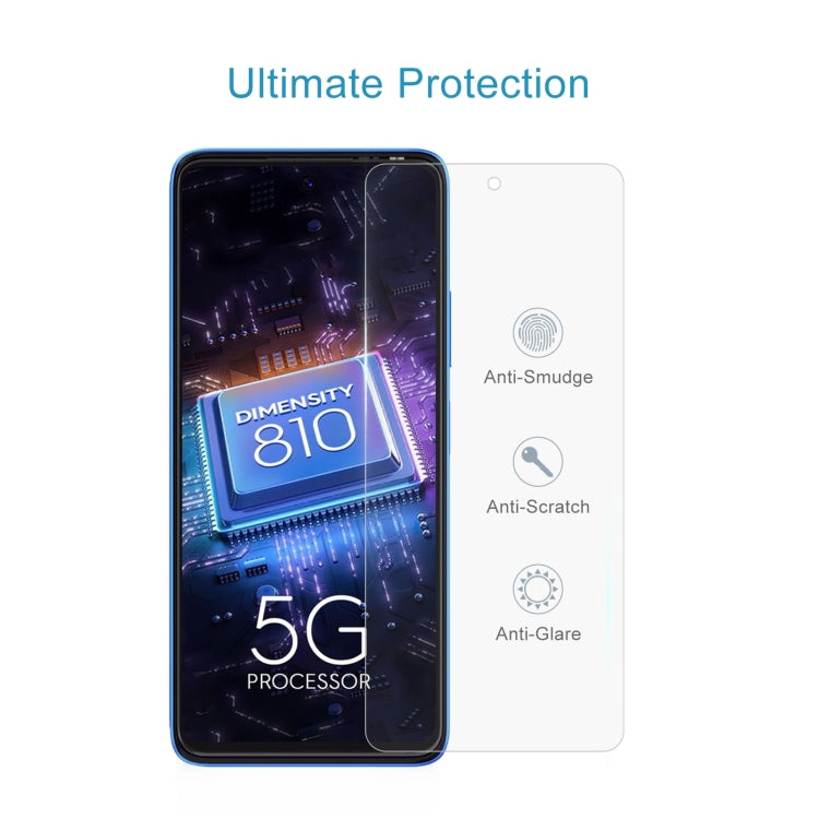50pcs 0.26mm 9H 2.5D Tempered Glass Film, For Tecno Pova Neo 5G (50 PCS)