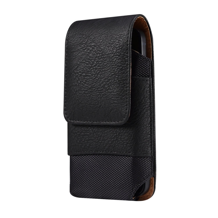 Mobile Phone Cowhide Texture Oxford Cloth Waist Bag, For 5.2 inch, For 6.1 inch, For 6.5 inch, For 6.7-6.9 inch, For 7.0 inch