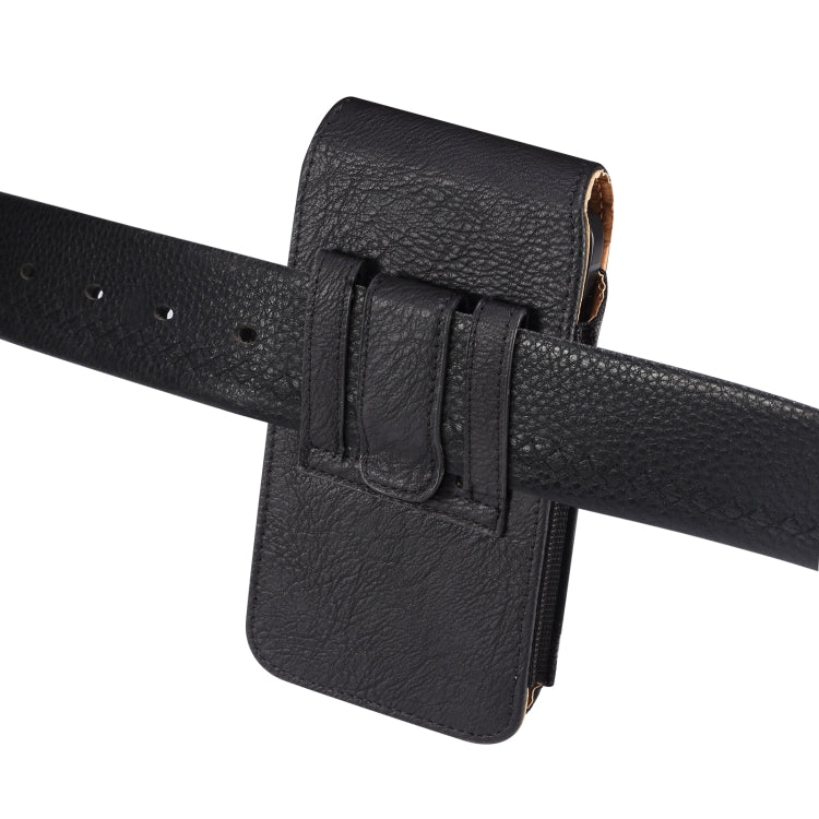 Mobile Phone Cowhide Texture Oxford Cloth Waist Bag, For 5.2 inch, For 6.1 inch, For 6.5 inch, For 6.7-6.9 inch, For 7.0 inch