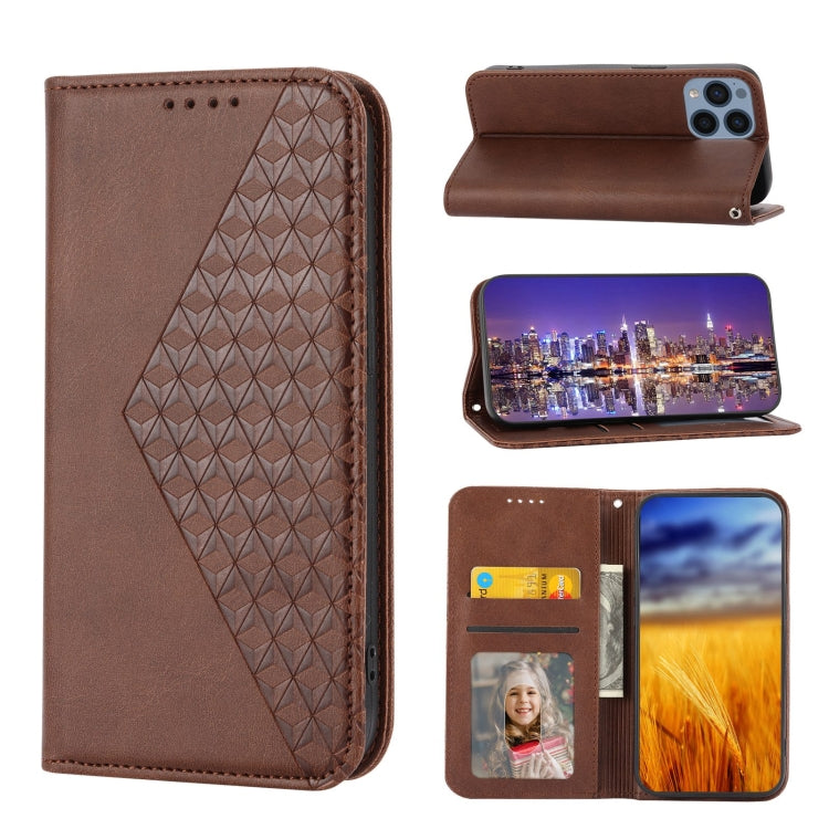 Cubic Grid Calf Texture Magnetic Closure Leather Phone Case, For Nothing Phone 1, For Xiaomi Redmi Note 11S 5G, For Xiaomi Redmi Note 11S Global, For Xiaomi Redmi Note 11 Pro 4G, For Xiaomi Redmi 10C 4G, For Xiaomi Redmi 10A, For Xiaomi Redmi Note 11 P...