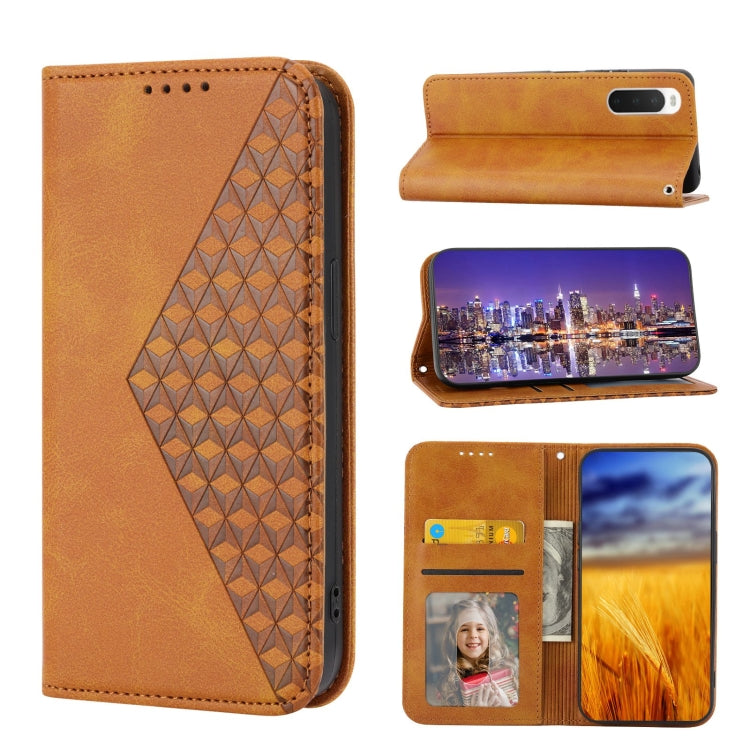 Cubic Grid Calf Texture Magnetic Closure Leather Phone Case, For Nothing Phone 1, For Xiaomi Redmi Note 11S 5G, For Xiaomi Redmi Note 11S Global, For Xiaomi Redmi Note 11 Pro 4G, For Xiaomi Redmi 10C 4G, For Xiaomi Redmi 10A, For Xiaomi Redmi Note 11 P...