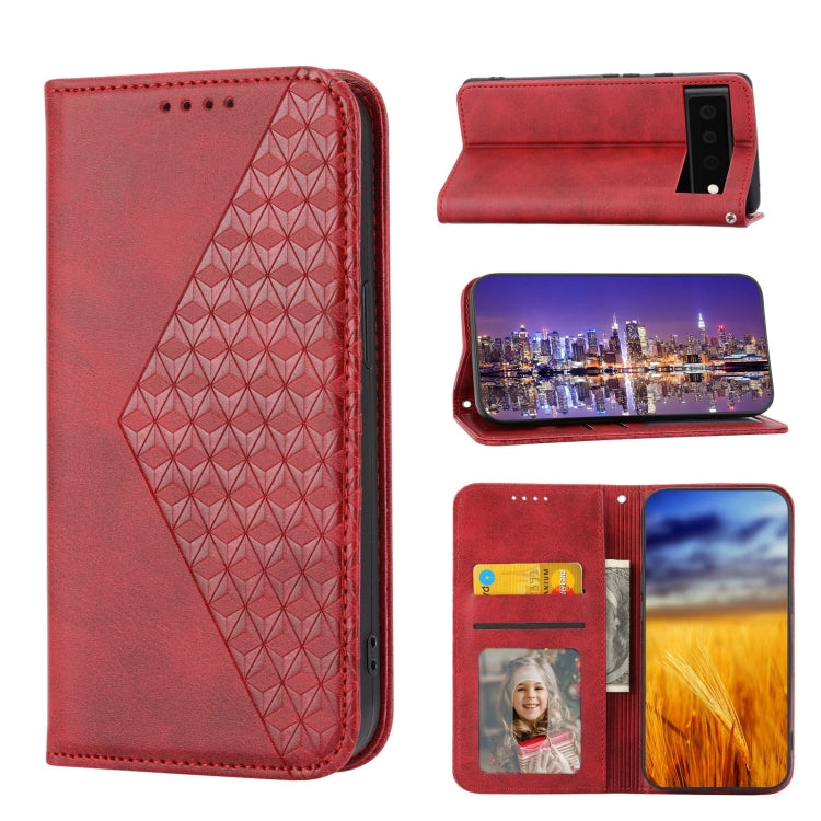 Cubic Grid Calf Texture Magnetic Closure Leather Phone Case, For Nothing Phone 1, For Xiaomi Redmi Note 11S 5G, For Xiaomi Redmi Note 11S Global, For Xiaomi Redmi Note 11 Pro 4G, For Xiaomi Redmi 10C 4G, For Xiaomi Redmi 10A, For Xiaomi Redmi Note 11 P...