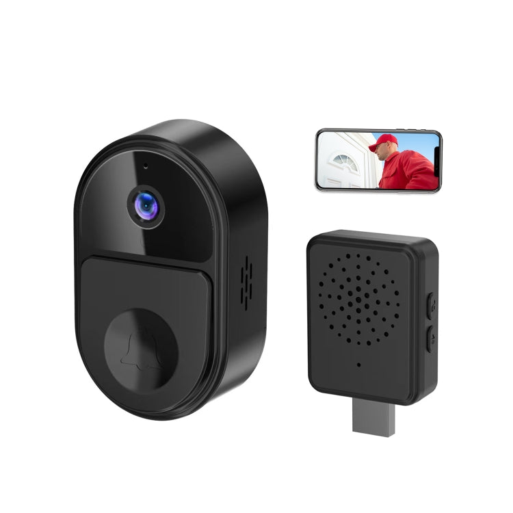 ML18 Mini Sonnette Vidéo Intelligente Ultra Grand Angle, Prise en Charge de l'Audio Bidirectionnel, ML18