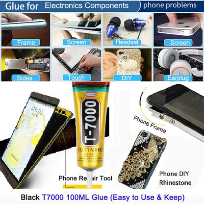 غراء شاشة LCD T7000 أسود متعدد الاستخدامات عالمي للاستخدام المنزلي، 15 مل T7000، 50 مل T7000، 110 مل T7000
