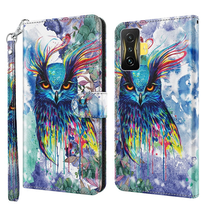 3D Painting Pattern TPU + PU Phone Case, For Xiaomi Poco F4 GT, For Xiaomi Poco M5, For Xiaomi Poco M5S/Redmi Note 10/Note 10S