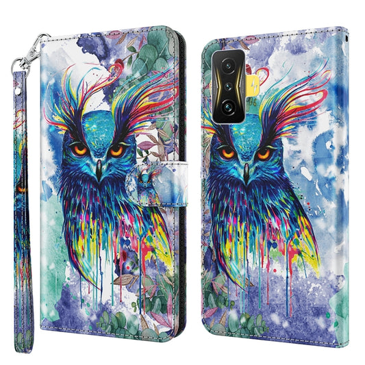 3D Painting Pattern TPU + PU Phone Case, For Xiaomi Poco F4 GT, For Xiaomi Poco M5, For Xiaomi Poco M5S/Redmi Note 10/Note 10S