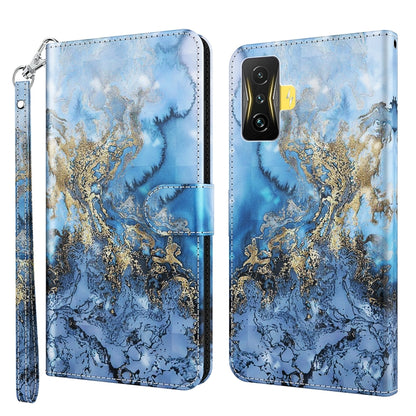 3D Painting Pattern TPU + PU Phone Case, For Xiaomi Poco F4 GT, For Xiaomi Poco M5, For Xiaomi Poco M5S/Redmi Note 10/Note 10S