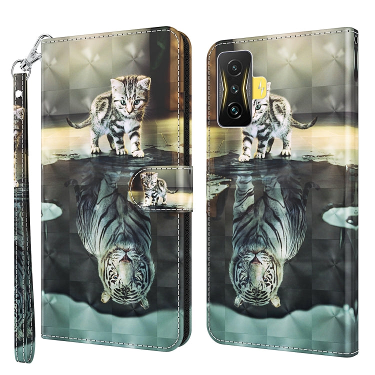 3D Painting Pattern TPU + PU Phone Case, For Xiaomi Poco F4 GT, For Xiaomi Poco M5, For Xiaomi Poco M5S/Redmi Note 10/Note 10S