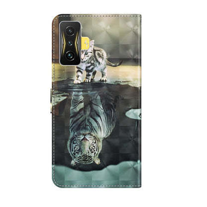 3D Painting Pattern TPU + PU Phone Case, For Xiaomi Poco F4 GT, For Xiaomi Poco M5, For Xiaomi Poco M5S/Redmi Note 10/Note 10S