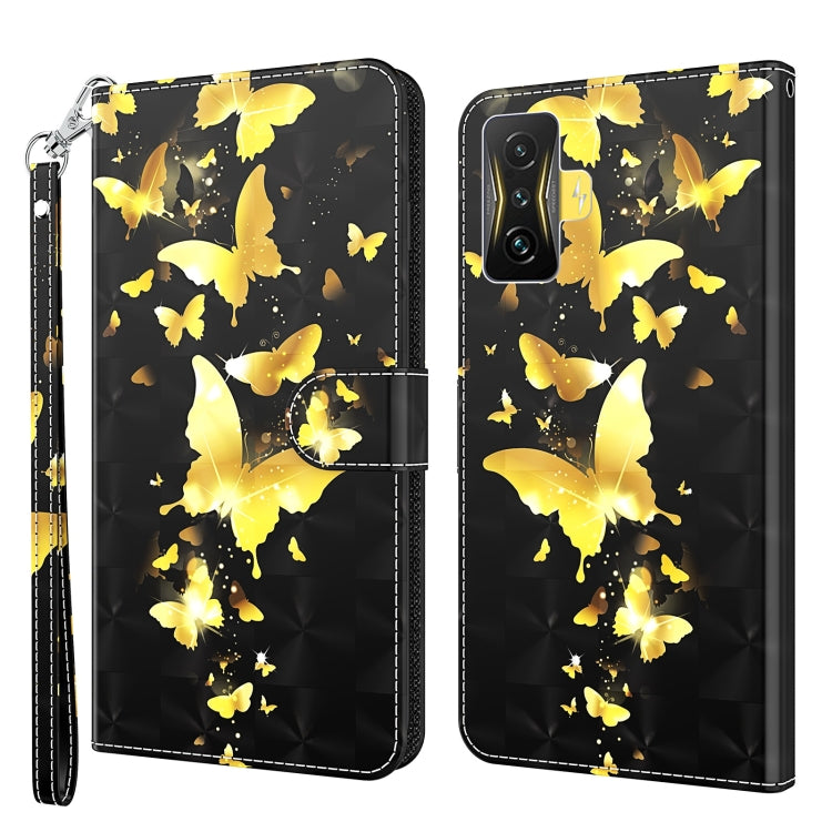 3D Painting Pattern TPU + PU Phone Case, For Xiaomi Poco F4 GT, For Xiaomi Poco M5, For Xiaomi Poco M5S/Redmi Note 10/Note 10S