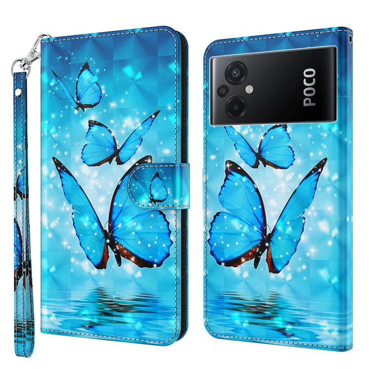 3D Painting Pattern TPU + PU Phone Case, For Xiaomi Poco F4 GT, For Xiaomi Poco M5, For Xiaomi Poco M5S/Redmi Note 10/Note 10S
