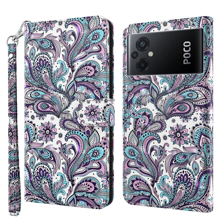 3D Painting Pattern TPU + PU Phone Case, For Xiaomi Poco F4 GT, For Xiaomi Poco M5, For Xiaomi Poco M5S/Redmi Note 10/Note 10S