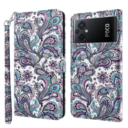 3D Painting Pattern TPU + PU Phone Case, For Xiaomi Poco F4 GT, For Xiaomi Poco M5, For Xiaomi Poco M5S/Redmi Note 10/Note 10S