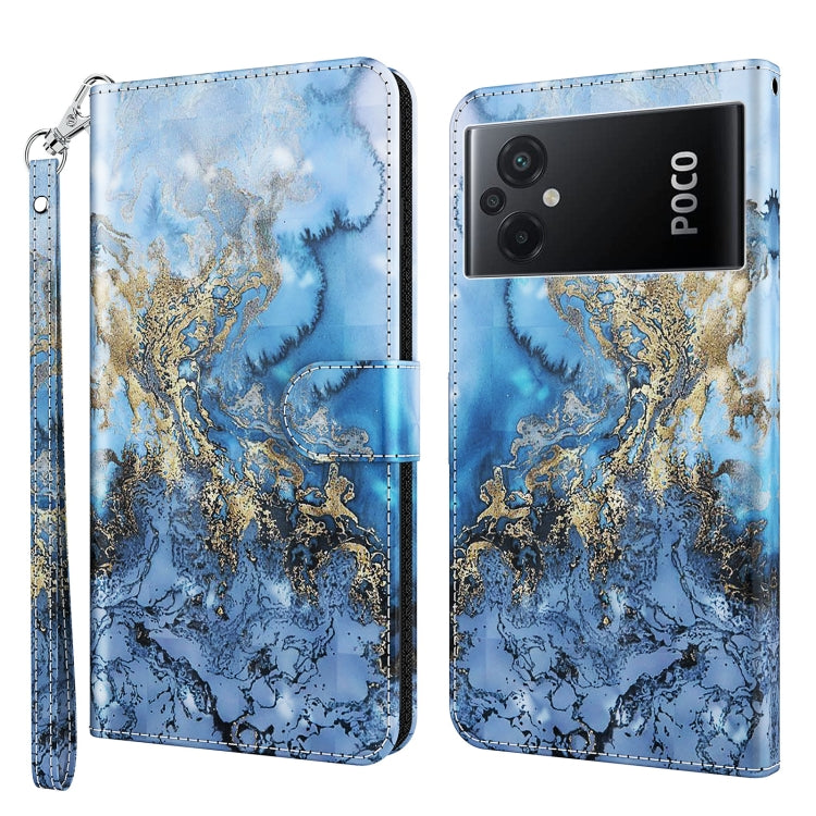 3D Painting Pattern TPU + PU Phone Case, For Xiaomi Poco F4 GT, For Xiaomi Poco M5, For Xiaomi Poco M5S/Redmi Note 10/Note 10S