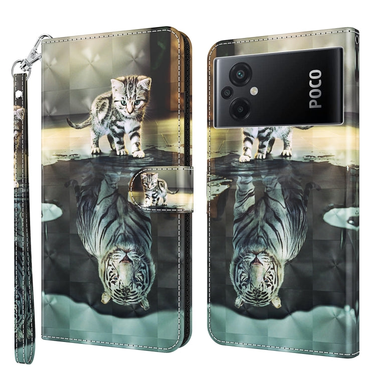 3D Painting Pattern TPU + PU Phone Case, For Xiaomi Poco F4 GT, For Xiaomi Poco M5, For Xiaomi Poco M5S/Redmi Note 10/Note 10S