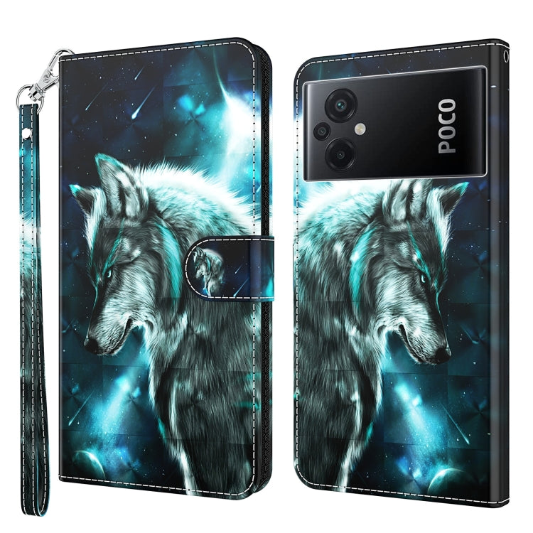 3D Painting Pattern TPU + PU Phone Case, For Xiaomi Poco F4 GT, For Xiaomi Poco M5, For Xiaomi Poco M5S/Redmi Note 10/Note 10S