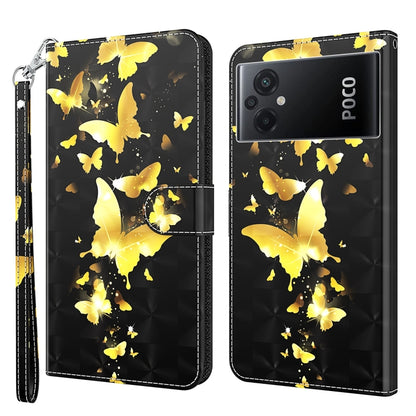 3D Painting Pattern TPU + PU Phone Case, For Xiaomi Poco F4 GT, For Xiaomi Poco M5, For Xiaomi Poco M5S/Redmi Note 10/Note 10S