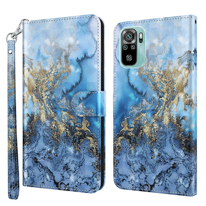 3D Painting Pattern TPU + PU Phone Case, For Xiaomi Poco F4 GT, For Xiaomi Poco M5, For Xiaomi Poco M5S/Redmi Note 10/Note 10S