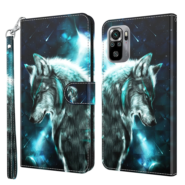 3D Painting Pattern TPU + PU Phone Case, For Xiaomi Poco F4 GT, For Xiaomi Poco M5, For Xiaomi Poco M5S/Redmi Note 10/Note 10S